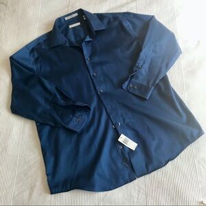 Kenneth Cole Button Up Dress Shirt Size 17.5  32-33  NWT